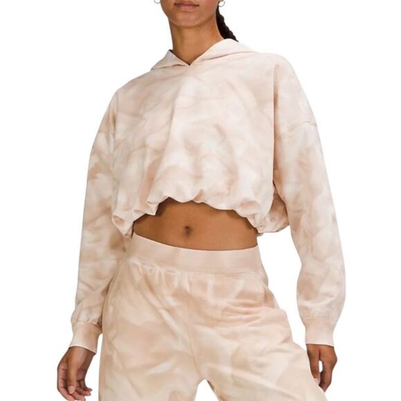 lululemon athletica Tops - Lululemon LA All Yours Bubble Hem Hoodie - Cafe